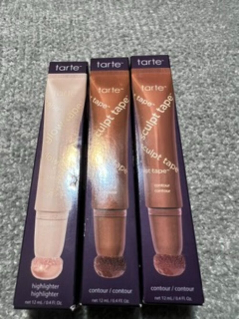 NWT Tarte Sculpt Tape Contour in Soft Bronze & Cool Bronze & Glow Tape Highlight